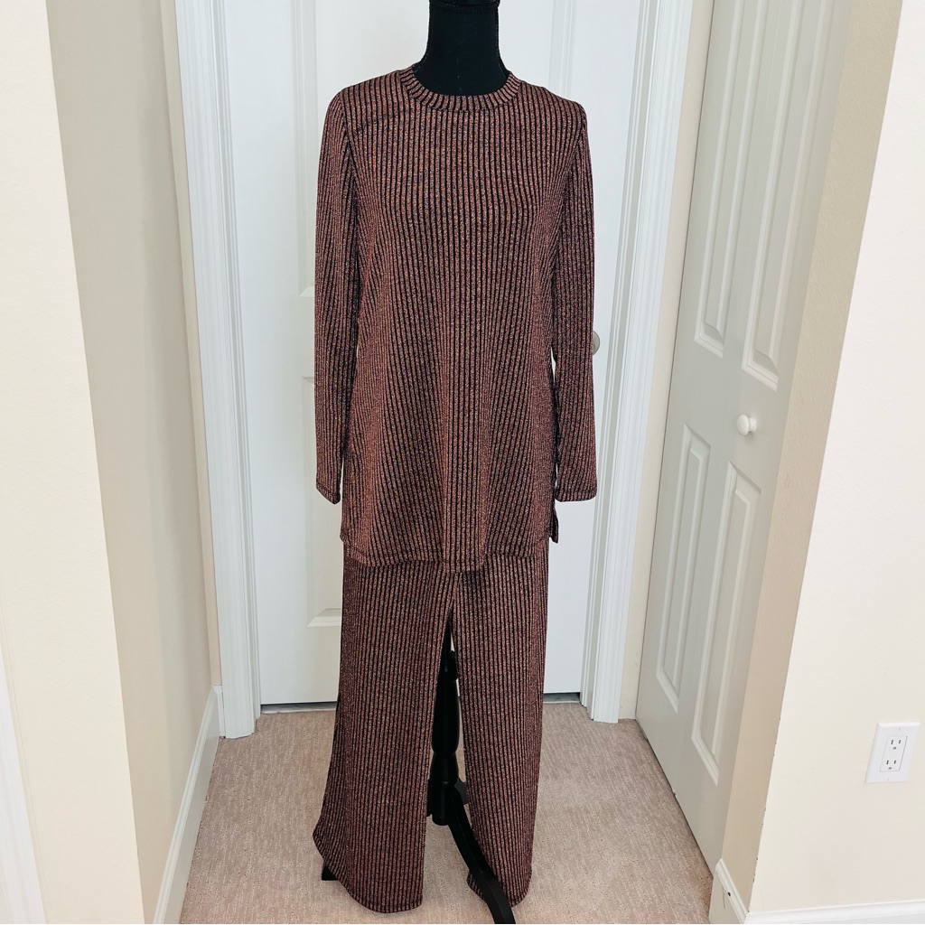 Johnny Was Jenna Metallic Easy Pants And Tunic Set